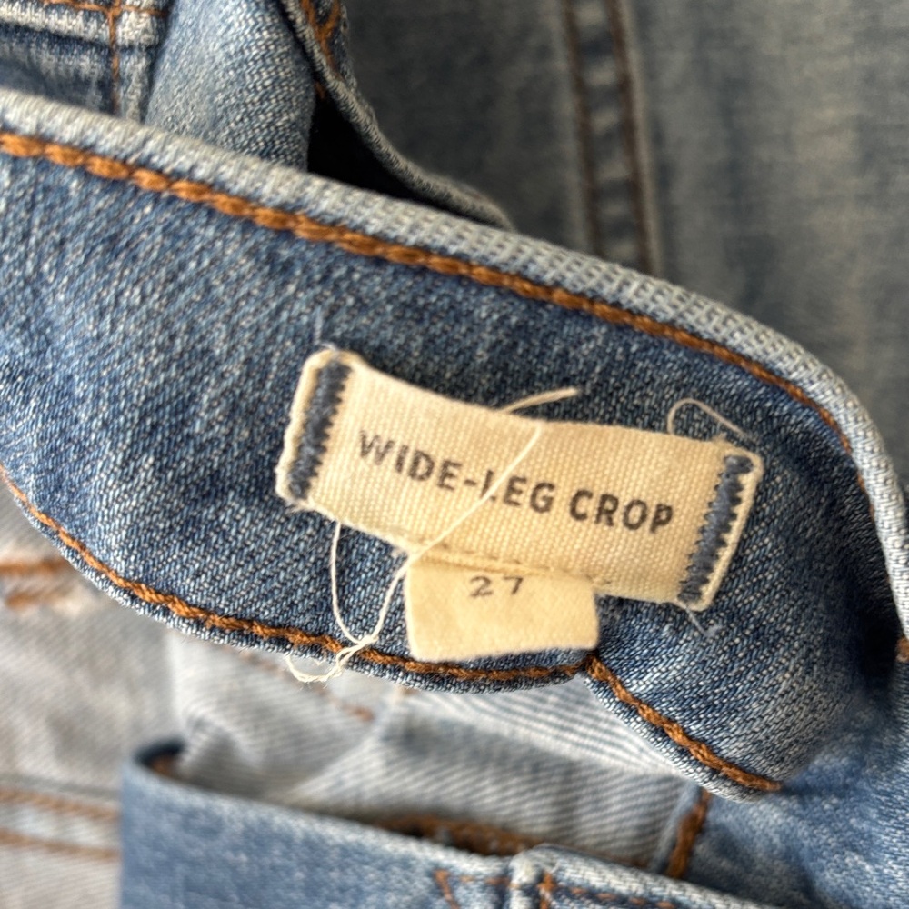 Madewell Wide-Leg Crop Women's Jeans sz 27 - Picture 3 of 5